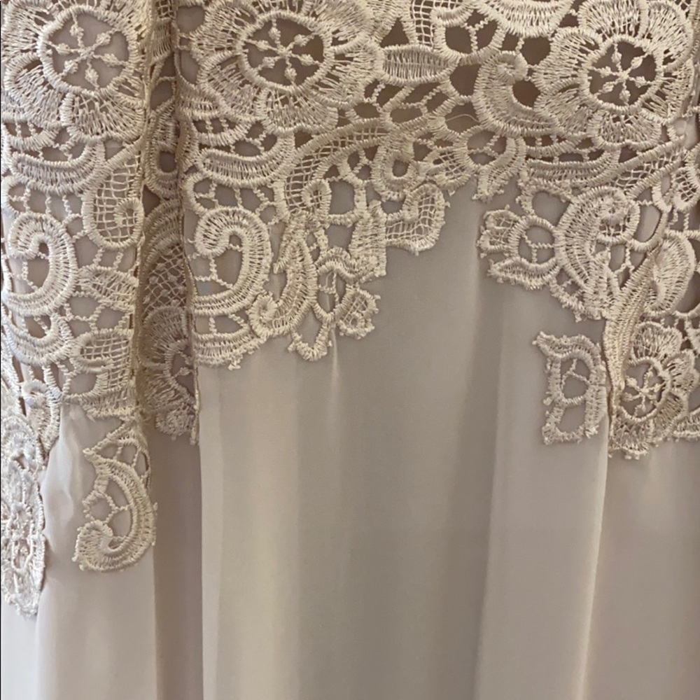 Aidan Mattox Champagne Long Dress NWT - Picture 7 of 9